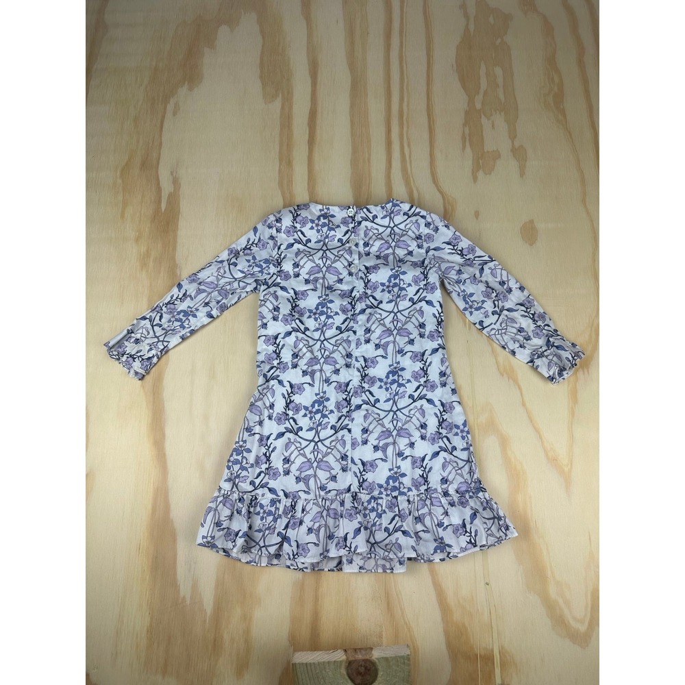 Janie and Jack long sleeve dress with purple flowers 3t - Picture 4 of 4